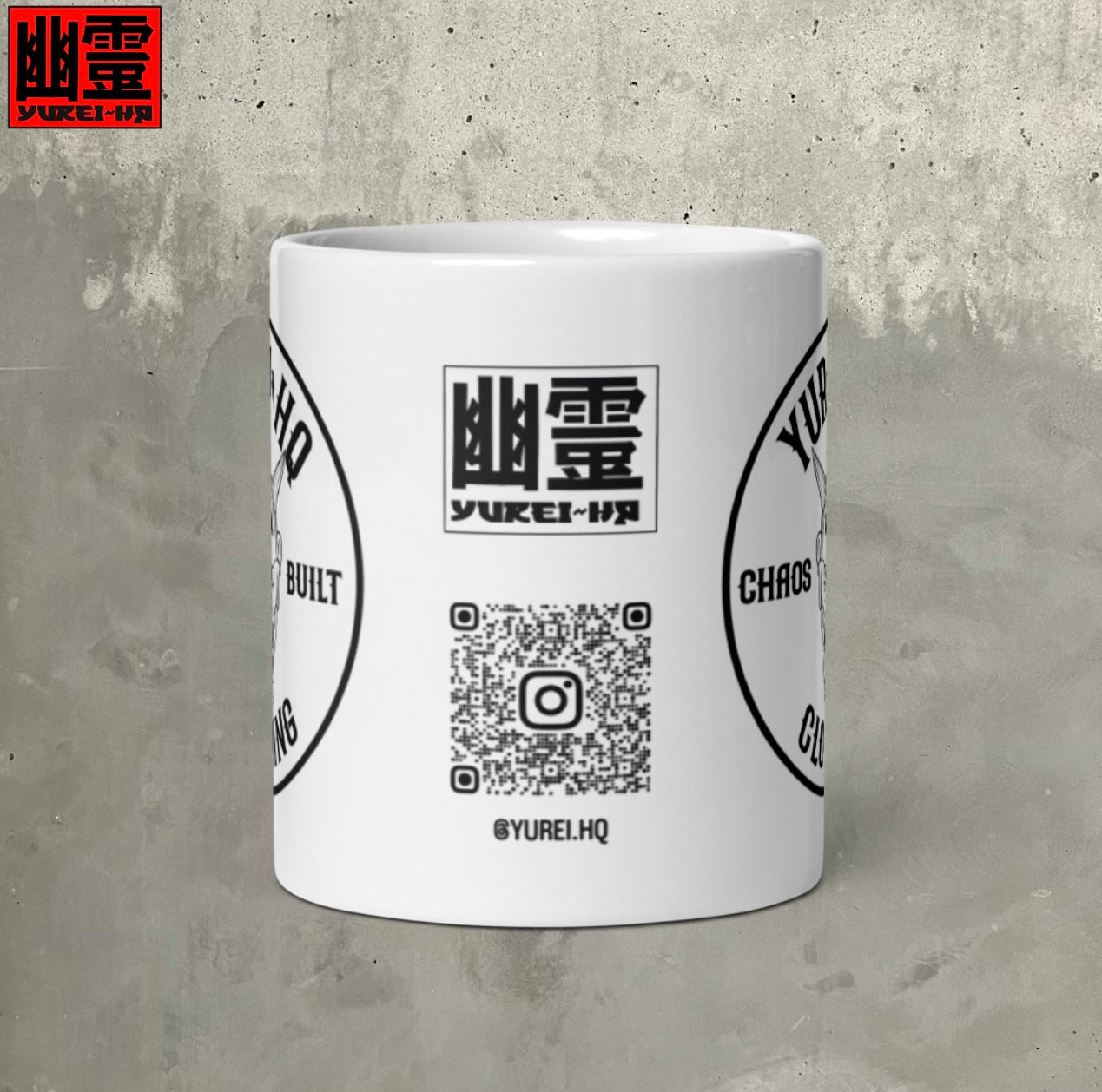 White glossy mug