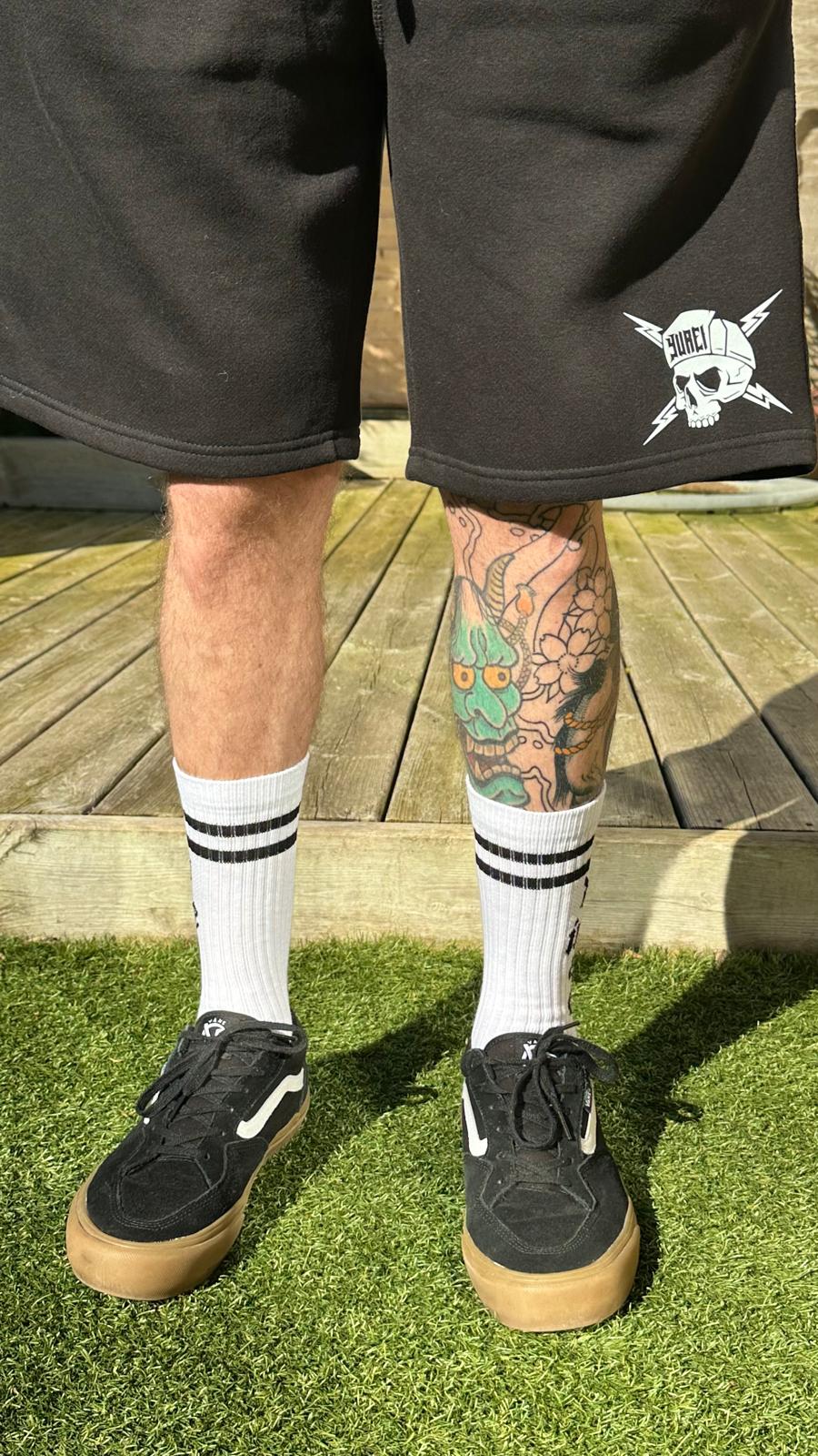 Lightning skull shorts