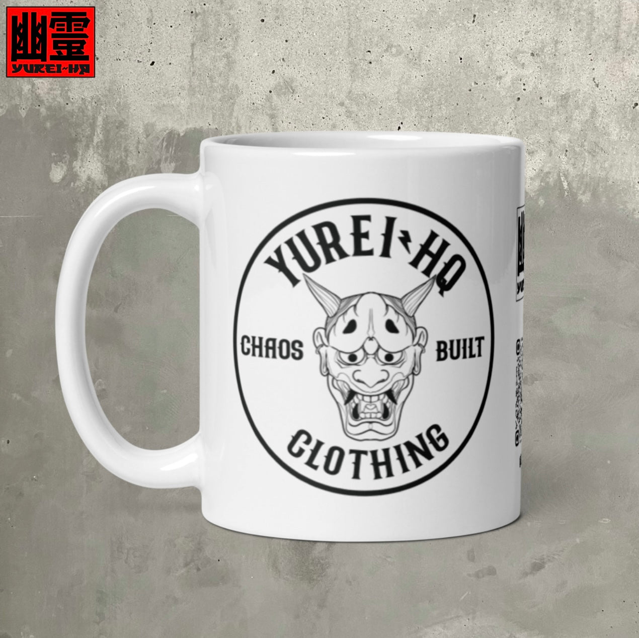 White glossy mug