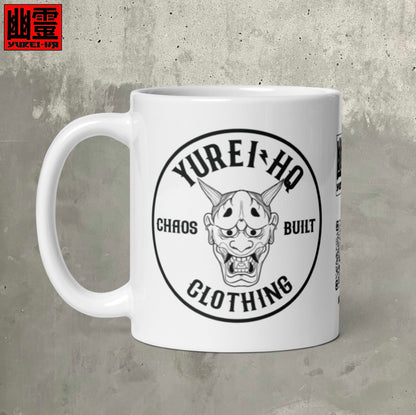 White glossy mug
