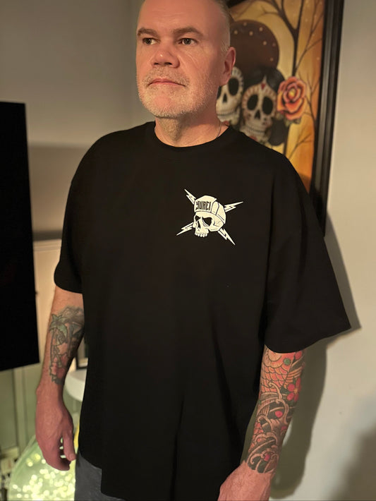 Lightning skull oversized heavyweight
