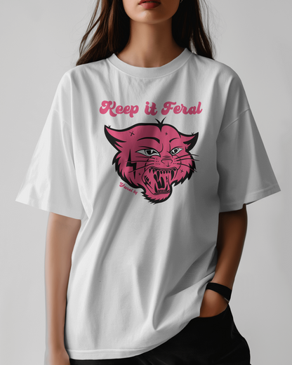 Keep it Feral (white tee)